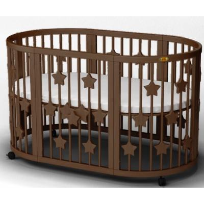 Кроватка Ingvart SMART BED ROUND со звездочками шоколад (1351361)