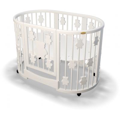 Кроватка Ingvart Smartbed Plus с мишками молочный (4369001)