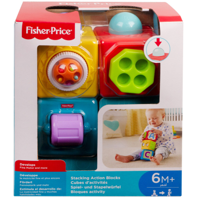 Кубики Fisher-Price Кубики, движущиеся "Яркие" (DHW15)