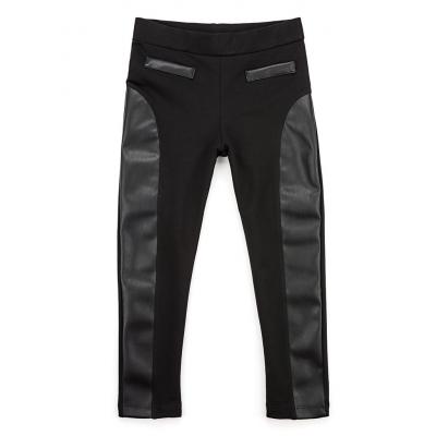Лосины Lovetti с кожаными вставками (5182-146G-black)