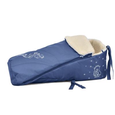 Матрасик в санки Baby Breeze Закрытый из овечьей шерсти Blue (19033)