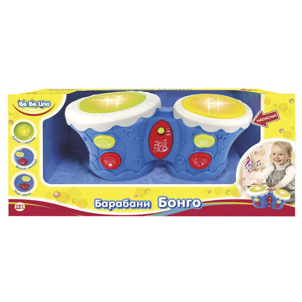 Музыкальная игрушка BeBeLino Барабаны Бонго синие (укр.яз) (57032-2)