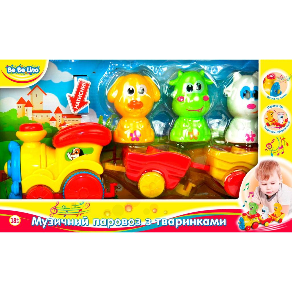 Музыкальная игрушка BeBeLino Паровозик с животными (57077-2)