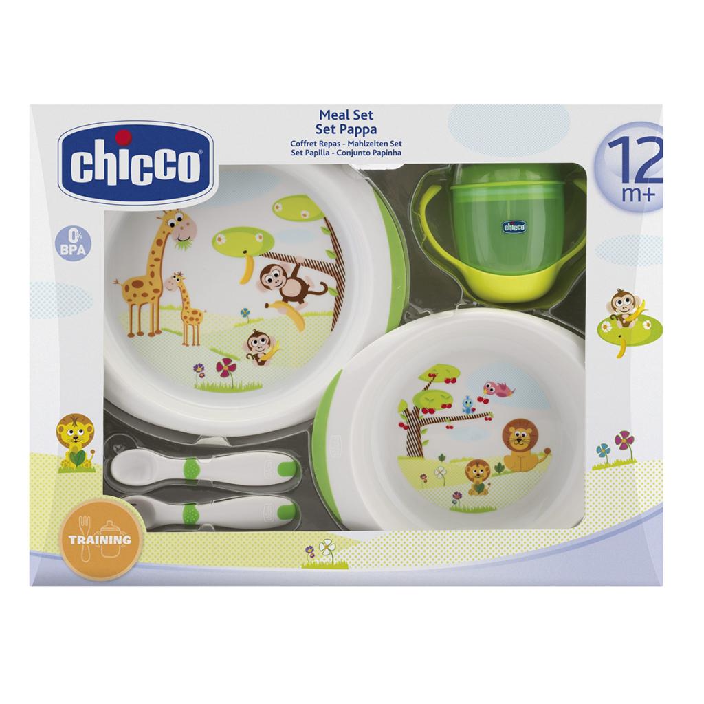 Набор детской посуды Chicco Тарелки 2 шт, чашка, ложка, вилка 12 мес+ (06833.00)