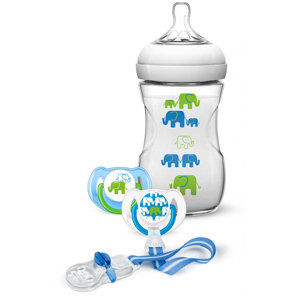 Набор для кормления новорожденных Philips AVENT Слоники для мальчиков (SCD627/01)
