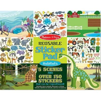 Набор для творчества Melissa&Doug многоразовые наклейки "Места обитания животных" (MD14196)