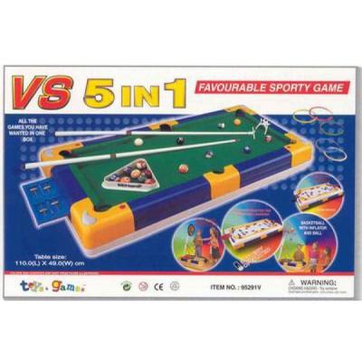Настольная игра Toys&Games 5 в 1 Дартс / Хоккей / Баскетбол / Флайер / Бильярд (95291V)