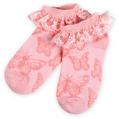 Носки Bross с кружевами персик (12023-3-5G-peach)