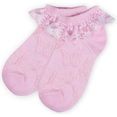 Носки Bross с кружевами розовые (12023-5-7G-pink)
