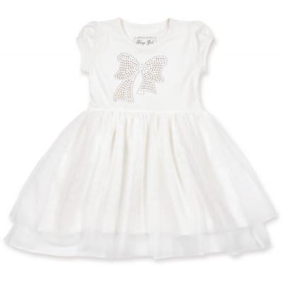 Платье Breeze с бантиком из страз (6283-86G-cream)