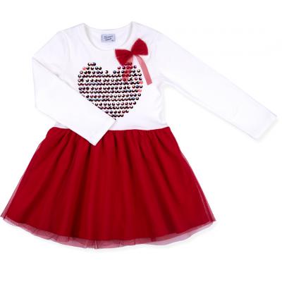 Платье Breeze с фатиновой юбкой и сердцем (8585-116G-red)