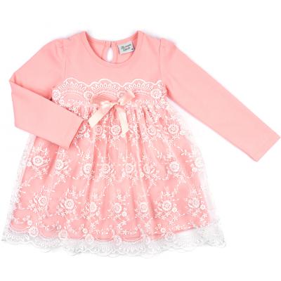 Платье Breeze с гипюровой юбкой (8675-98G-peach)