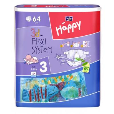 Подгузник Bella Baby Happy Midi 5-9 кг 64 шт (5900516601072)