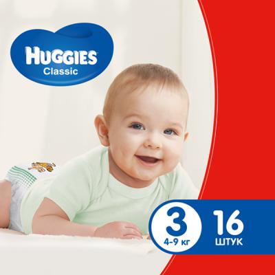 Подгузник Huggies Classic 3 Small 16 шт (5029053543086)