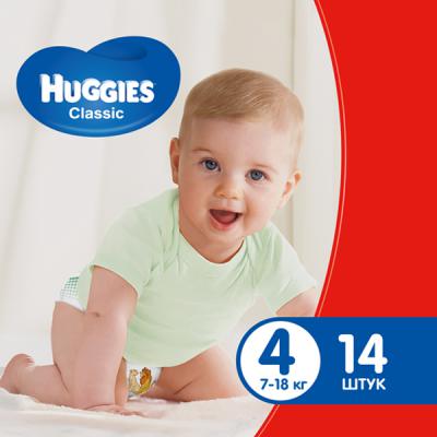 Подгузник Huggies Classic 4 Small 14 шт (5029053543123)