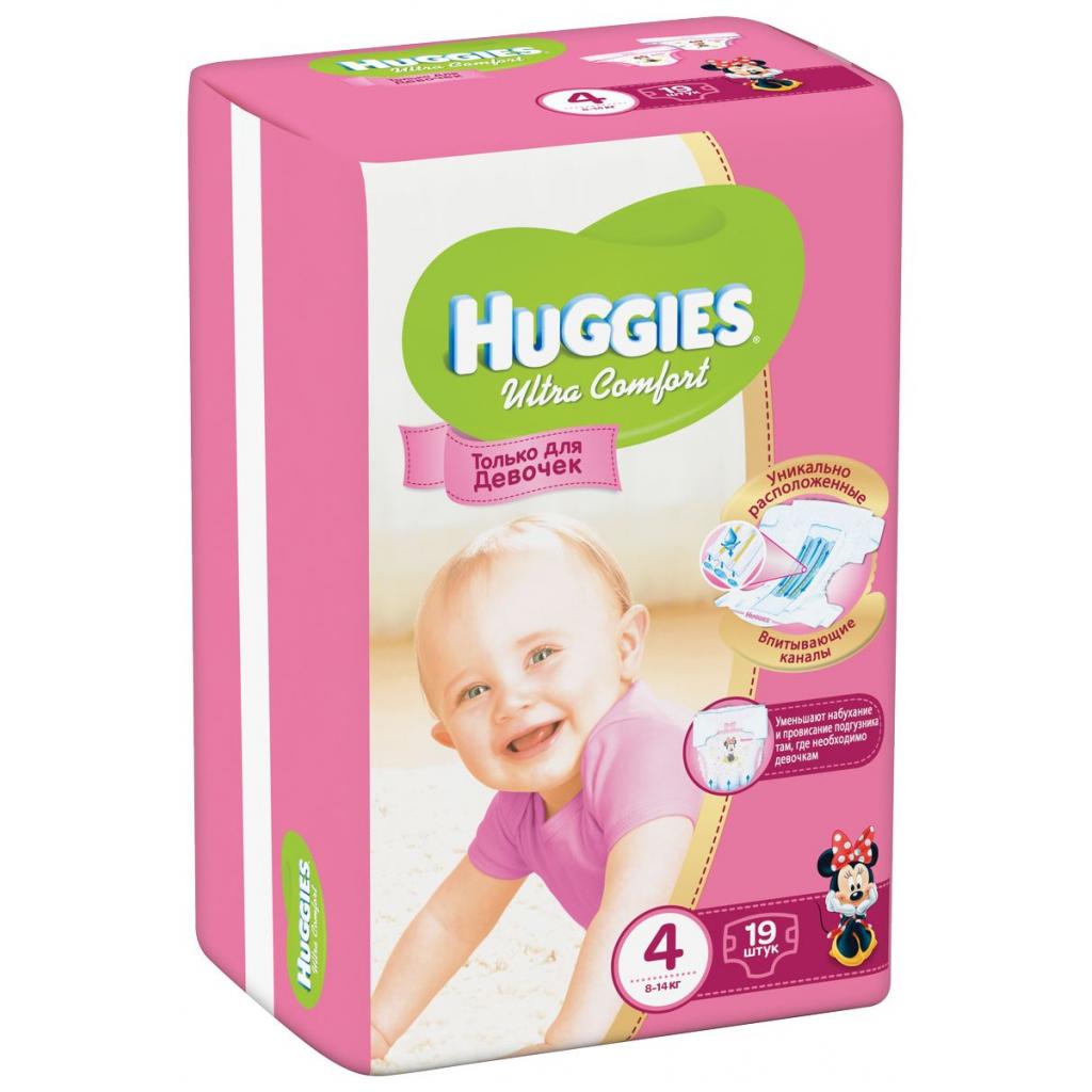 Подгузник Huggies Ultra Comfort для девочек 4 (8-14кг) 19 шт (5029053543567)