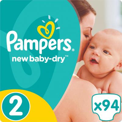 Подгузник Pampers New Baby-Dry Mini Размер 2 (3-6 кг), 94 шт (4015400264613)