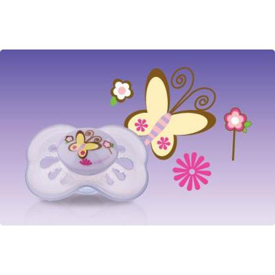 Пустышка Nuby Бабочка фиолетовая (5714LFS-6)
