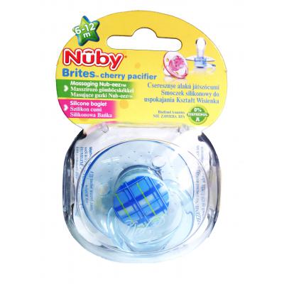 Пустышка Nuby Вишенка, голубая (5734MCSN-5)
