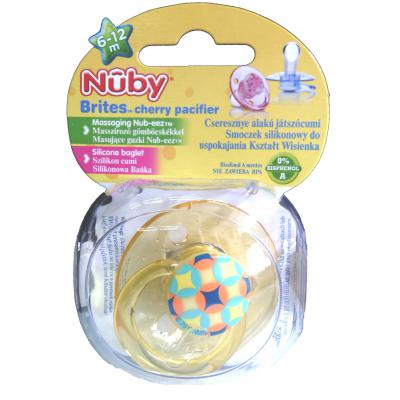 Пустышка Nuby Вишенка, желтая (5734MCSN-2)