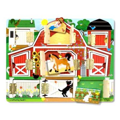 Развивающая игрушка Melissa&Doug Доска с окошками Ферма (MD14592)