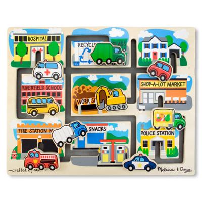 Развивающая игрушка Melissa&Doug Лабиринт-пазл Машинки (MD4301)