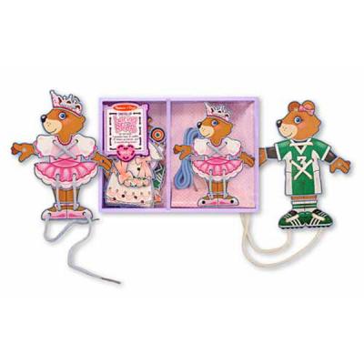 Развивающая игрушка Melissa&Doug Шнуровочный медведь-одевалка (MD3776)