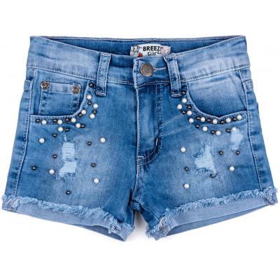 Шорты Breeze джинсовые с бусинами (20139-116G-blue)