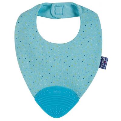 Слюнявчик Chicco GIMMY BIB с прорезывателем голубой (02581.20)
