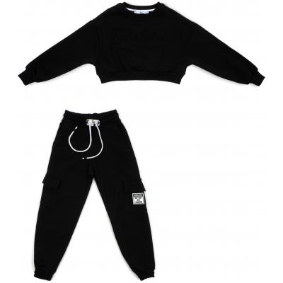 Спортивний костюм дитячий A-Yugi трикотажний (7036-K-164G-black)