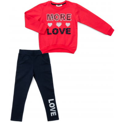 Спортивний костюм дитячий Breeze "MORE LOVE" (13269-116G-coral)