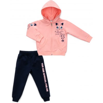 Спортивний костюм дитячий Breeze з котиком (16824-98G-peach)