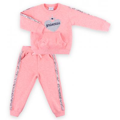 Спортивный костюм Breeze с лампасами из пайеток (7312-92G-peach)