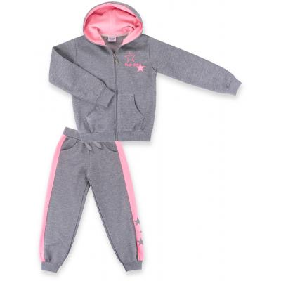 Спортивный костюм Breeze с розовыми лампасами (9553-116G-gray)