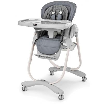 Стульчик для кормления Chicco Polly Magic Avena 4-х колесный Серый (61691.51)