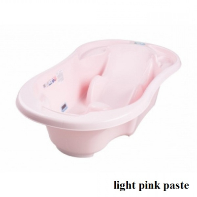 Ванночка Tega Baby Komfort анатомическая с термометром и сливом Light pink past (Tega TG-011 l.pink paste)