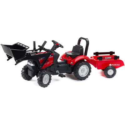 Веломобиль Falk Case Ih Maxxum трактор на педалях красный (961AM)