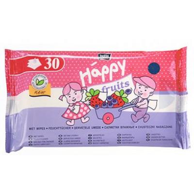 Влажные салфетки Bella Baby Happy Fruits с ароматом клубники и черники 30 шт (5900516420864)