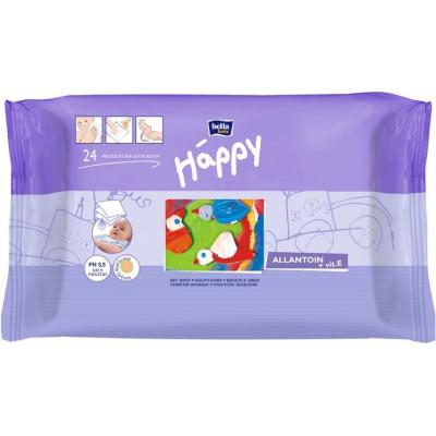Влажные салфетки Bella Baby Happy с витамином Е для ухода за кожей младенцев 24 шт (5900516420680)