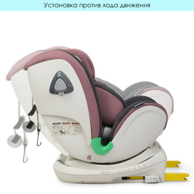 Автокрісло El Camino ME 1081 I-Trust 360 IsoFix 0-36 кг pale pink (ME 1081 pale pink)