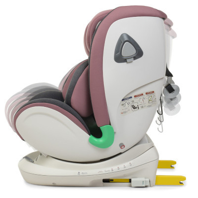 Автокрісло El Camino ME 1081 I-Trust 360 IsoFix 0-36 кг pale pink (ME 1081 pale pink)