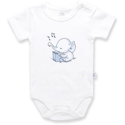 Боди Bibaby 2 шт со слоником и нотками (56328-56B-white)