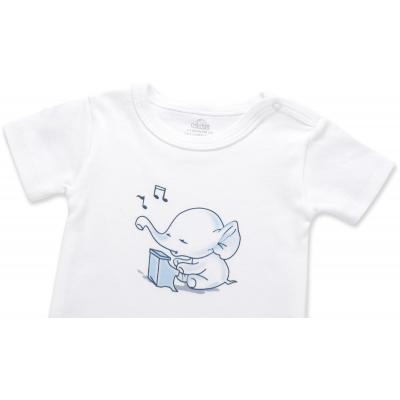 Боди Bibaby 2 шт со слоником и нотками (56328-74-80B-white)