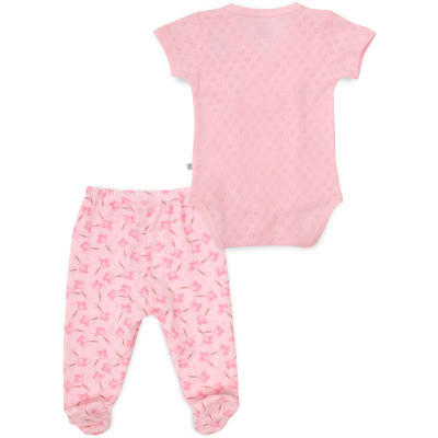 Боді дитяче Bibaby зі штанцями (56458-50G-pink)