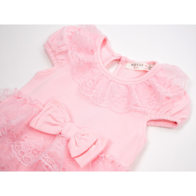 Боді дитяче Breeze пісочник з рюшем (14298-92G-pink)