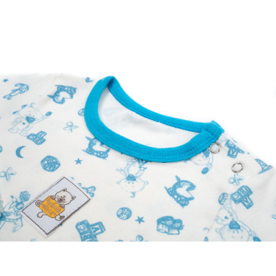 Боді дитяче Breeze з довгим рукавом (1027-92-creamblue)