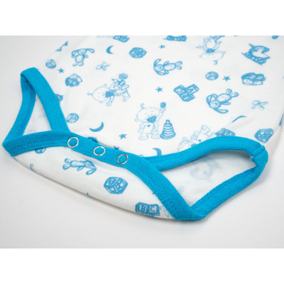 Боді дитяче Breeze з довгим рукавом (1027-92-creamblue)