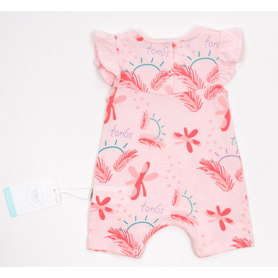 Боді дитяче Tongs пісочник з квіточками (4743-56G-peach)