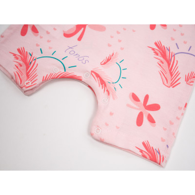 Боді дитяче Tongs пісочник з квіточками (4743-56G-peach)
