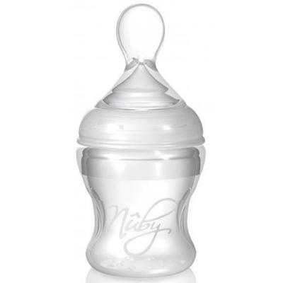 Бутылочка для кормления Nuby Natural Touch с силиконовой ложечкой 150 мл, 3м+ (67275)